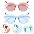 thumbnail image 2 of KAKOWELY 2 gafas de sol para niños con diseño creativo de oso y montura redonda, regalo, 2 of 4