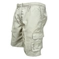 thumbnail image 4 of Pantalones cortos deportivos para hombre Pantalones sueltos casuales Pantalones de trabajo cortos de verano, Blanco beige, S Methold AP002304-01, 4 of 6