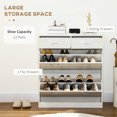 thumbnail image 4 of HOMCOM Armoire à Chaussures d'Entrée avec 2 Tiroirs Basculants pour 12 Paires de Chaussures, 4 of 10