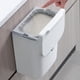 thumbnail image 3 of Cubo de basura para debajo del fregadero, dos métodos de instalación colgante, cubo de basura de cocina portátil para armario, puerta, mostra, baño Poste gris 9L Soledad Cubo de basura de cocina, 3 of 10