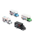 thumbnail image 4 of Juego de juguetes de coches, 4 piezas, modelo de coche con retroceso, modelo de camión, juego de juguetes, juego de modelo de ambulancia, tecnología innovadora, 4 of 9