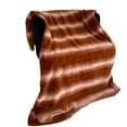 thumbnail image 3 of Plutus Brands Plutus Orange Brown Furever Faux Fur Luxury Throw Blanket, Blanket 90L x 90W Full, 3 of 3