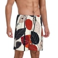 thumbnail image 2 of Sikiie Modern Abstract Leaf Pattern Mens Pajama Shorts, Lounge Pant, Men's shorts，Sleep Pj Shorts for Men-Large, 2 of 6