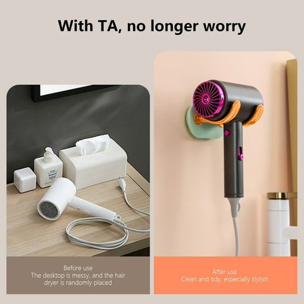 Back to School Hair Dryer Holder Wall Mounted Hair Tool Organizer Tool Organizer Blow Cabinet Door Adjustable Hair Dryer Hair Dryer Hanging Rack Wall Mounted No Punch Storage Rack for Bathroom Walmart...