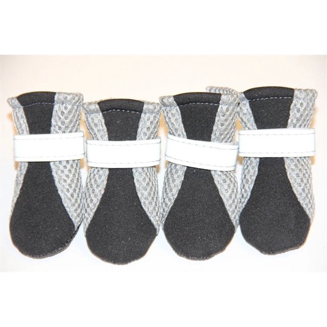 Zapatos transpirables para perro, botas reflectantes de seguridad nocturna para perros pequeños y medianos, impermeables, red para caminar al aire libre, suaves, de verano