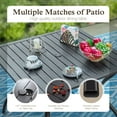 thumbnail image 4 of Sophia & William 5-Piece Outdoor Patio Dining Set Square Metal Table Set with 4 Textilene Chairs for Porch, Yard, Balcony-Brown, 4 of 11