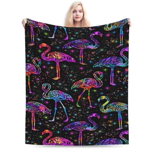 Flamingo Blanket Flamingo Gifts for Girls Boys Kids Woman Throw Blankets Colourful Blanket Soft Warm Fleece Flannel Plush Blankets for Bed Sofa Couch 50x40