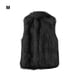 thumbnail image 5 of Jumpingount Chaleco de lana de piel sintética elegante y cálido de tela para mujer, chaqueta de lana sin mangas, chaleco de mujer Camisetas sin mangas negro METRO, 5 of 6