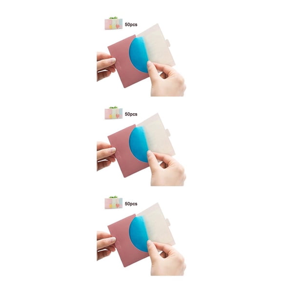 Seitruly Paquete de 50 hojas de papel secantes absorbentes de aceite portátiles para mujer, papel de limpieza de maquillaje de belleza Type7 NO7