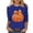 Navy, variant on Fall Shirts for Women Halloween Pumpkin Graphic Tees Thanksgiving Family Tops Cute 3/4 Sleeve Autumn Thanksgiving T-Shirt