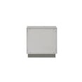 thumbnail image 4 of Mist modern style  Nightstand made with Wood Lacquer & Marble Detailing in White, 4 of 5