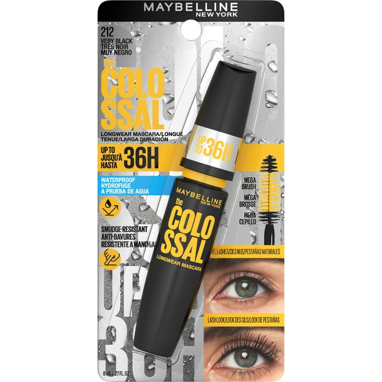 Maybelline Volum Express Colossal Waterproof Mascara, Very Black