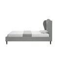 thumbnail image 4 of Rustic Manor Eloisa Linen Upholstered Platform Bed Twin XL Size, Grey, 4 of 8