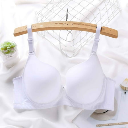 Txenfivo Women s Full Coverage Smoothing Supportive Bras Underwire Plunge Padded Comfortable Smoothing T-Shirt Bra with Adjustable Spaghetti Strap  34B-44C