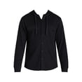 thumbnail image 5 of Hollywood Men's Thermal Button Up Hoodie with Long Sleeves, Sizes S-XL, 5 of 5