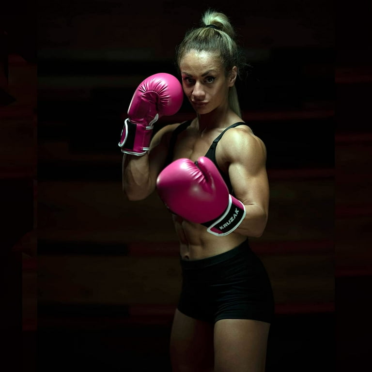 Kruzak Plain Boxing Gloves for Training, Sparring, Kickboxing