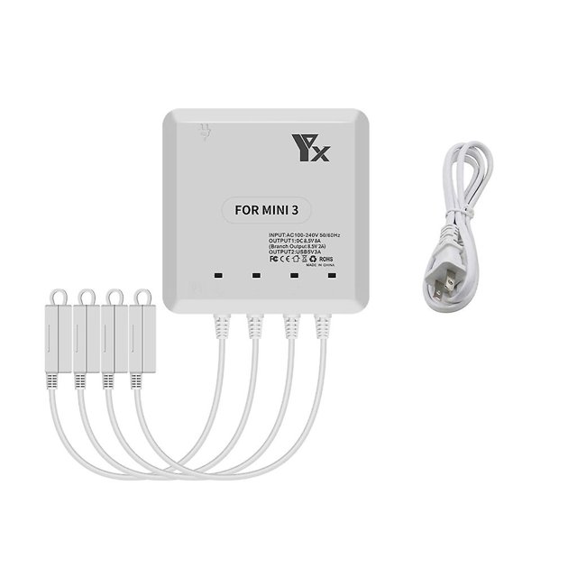Cargadores para Mini 3 Pro/mini 3 Drone pequeños múltiples centros de carga rápida, enchufe de EE. UU. Feliz Sencillez