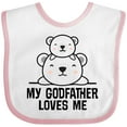 thumbnail image 3 of Inktastic My Godfather Loves Me Godson Bear Boys or Girls Baby Bib, 3 of 4