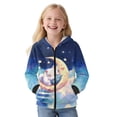 thumbnail image 3 of Xixirimido Cute Cat Moon Starry Sky Printed Kids Hoodies for Boys Girls Zip Up Hoodie Sweatshirt 3D Graphic Long Sleeve Pullover Top with Pocket for Fall Winter for 9-11 Years, 3 of 7