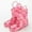 Hot Pink1, variant on Kids Girls Rain Boots, Printed Lightweight Waterproof Non Slip Rain Shoes Pink Size 19
