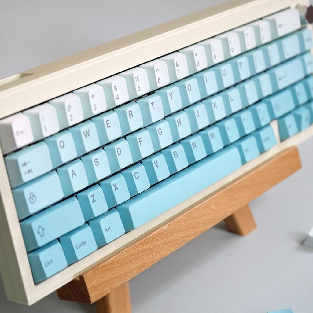 Dye Sublimation Keycaps Letter Top/Side Engraveds Gradients Color Keycaps 125Keys for Mechanical Keyboards