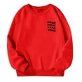 thumbnail image 2 of JAKANYQ Toddler Child Spring Letter Printed Round Neck Long Sleeved Sweatshirt Pullover Tops Red 13-14 Years, 2 of 7