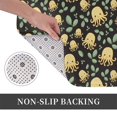 thumbnail image 6 of Picia Octopuses And Leaves Pattern Flannel Doormat – 16x24 Inch Non-Slip Indoor Mat, Absorbent & Quick-Dry Rug for Entryway, Bathroom, Kitchen, and Bedroom, Machine Washable, 6 of 7