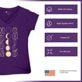 thumbnail image 6 of Moon Child Women's V-Neck T-shirt Astrology Lunar Cycle Phases Astronomy Mystical Spiritual Zodiac Sign June July Luna Tee, 6 of 7