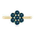 thumbnail image 4 of London Blue Topaz Flower Cluster Ring (1.25 CT, AAA Quality, Rosec Jewels), 10K Yellow Gold, US 12.00, 4 of 8