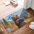 thumbnail image 4 of Sikiie Snowy Mountain Photography Bear Print Flannel Anti-slip Floor Mat 16x24in, Thickened Dustproof Entrance Door Mat Floor Mat for Kitchen, Bathroom, Laundry Room, 4 of 7