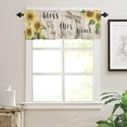 thumbnail image 3 of Sunflower Valances, Bless This Home Summer Sunflower Butterfly Dragonfly Vintage Rod Pocket Cafe Valance Short Window Curtains Valances for Kitchen, Bedroom, Living Room, 1 Panel, 54"X18", 3 of 5