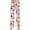 Pink, variant on St. Patrick's Day Pajama Pants for Women, Shamrock Daisy Print, Drawstring Straight Leg Lounge Sleep Pants