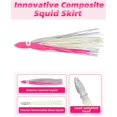 thumbnail image 3 of BLUEWING 12in Weighted Squid Trolling Lure with Lead Head 1pc Octopus Squid Skirts Soft Double Skirted Squid Lure for Saltwater Fishing, 10oz, 3 of 7