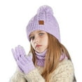 thumbnail image 2 of Kids Winter Hat Gloves Scarf Set, Warm Lined Hat Gloves Knit Neck Warmer for 3-10 Years Boys and Girls, 2 of 6