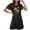 Black, variant on HomeGardon Women's Sleepwear Nightgowns for Women,Fashion Print Medium Length Dress Oversized Short Nightgown Fashion Chest Print Short Sleeve Nightdress,S-XXL