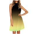 thumbnail image 1 of TSADFHJI Jupes Midi Plissées pour Femmes Robes pour Femmes Col Fluide Sans Manches Longueur Genou Robe de Plage Irrégulière TG, 1 of 7