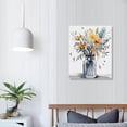 thumbnail image 3 of Nawypu Navy Flowers Canvas Wall Art Watercolor Style Abstract Floral Pictures for Bathroom Wall Decor Elegant Botanical Canvas Painting Modern Indigo Blue Simple Life Canvas Print Artwork, 3 of 4