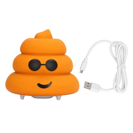 

LED Night Lamp Touch Sensing USB Charging Plugging Use Poo Styling 4 LEDs Silicone Case Pat Night Light for Kids Bedside