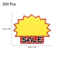 thumbnail image 2 of Uxcell 200pcs Retail Star Burst Signs 3.5"x2.8" para tienda, amarillo (Estilo 2), 2 of 6
