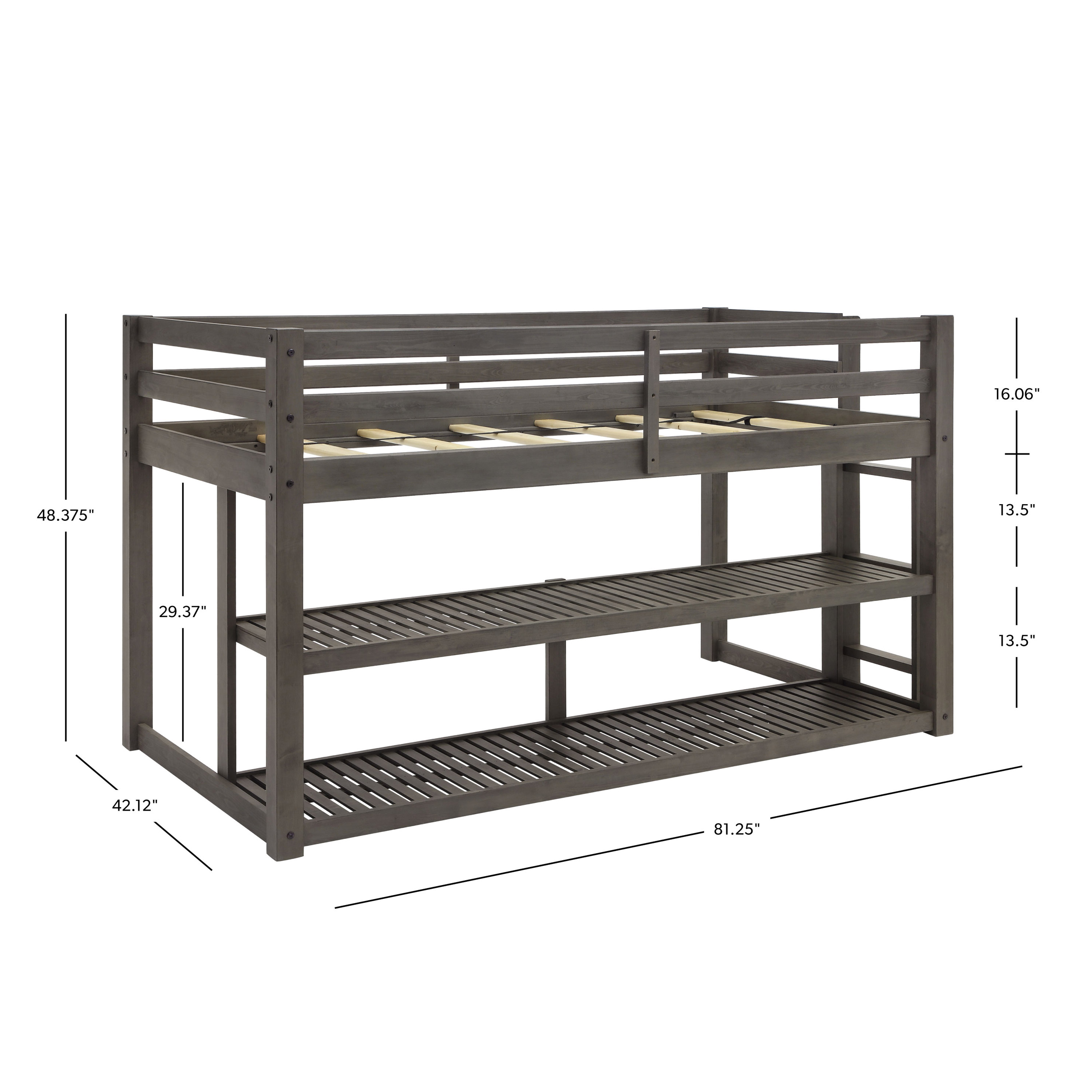 Better Homes and Gardens Greer Twin Loft Storage Bed, Gray - image 9 of 11
