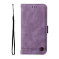 thumbnail image 6 of Allytech Slim Wallet Case for Samsung Galaxy A25 5G with Card Slots, Luxury PU Leather Magnetic Clasp Flip Wrist Shoulder Strap Kickstand Shockproof Protective Shell for Women Men - Purple, 6 of 8