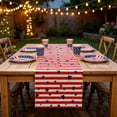 thumbnail image 3 of Independence Day Table Runner Flag and Star Patterns Placemat Holiday Party Decoration 33x183cm Table Runner, 3 of 6