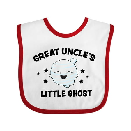 

Inktastic Cute Great Uncle s Little Ghost with Stars Gift Baby Girl Bib