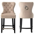 thumbnail image 3 of Avara 24" Tufted Velvet Counter Stool with Black Legs (Set of 2), 3 of 5