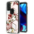 thumbnail image 4 of For Motorola Moto G Play 2023 Stylish Hybrid Fashion Marble Trendy IMD Design Hard Back PC + TPU Shockproof Phone Case Cover by Xpression - Marble Flowers, 4 of 7