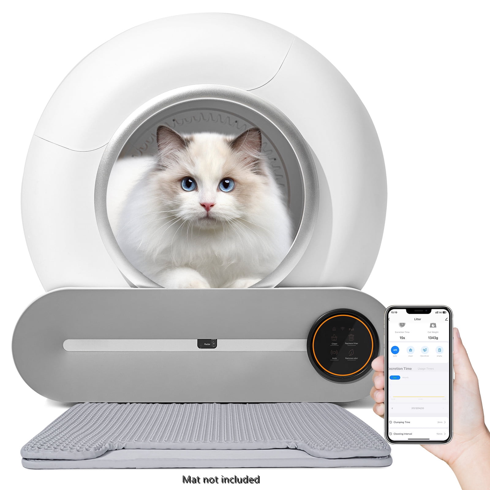 TAKOYI Automatic Cat Litter Box, Self Cleaning Scooping and Odor