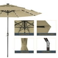 thumbnail image 3 of ACEGOSES 10ft LED 3 Tiers Patio Market Umbrella Outdoor with Ventilation for Garden, Deck and Pool,Sand, 3 of 6