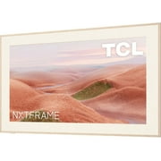 Restored TCL 55 Class NXTVISION Series QLED 4K HDR Smart Google Art TV (New 2024) - 120Hz, Dolby Atmos Audio, Slim 1.1 Depth, Light Wood Frame & Flush Wall Mount Included - 55A300W