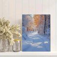 thumbnail image 2 of Qisvanset 12x16 Inch 2D Flat Framed Canvas Art, Blue Hallelujah Faith Quote Apartment Religious Home Wall Gift, 2 of 5