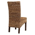 thumbnail image 6 of Pemberley Row Wicker Brown Dining Chair Hand-Woven Abaca Leaf Style 38" H x 19" W x 24" D Assembled, 6 of 8